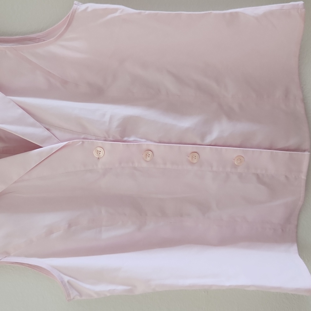 Calvin Klein Sleeveless Pink Button-Up Blouse - Picture 3 of 6
